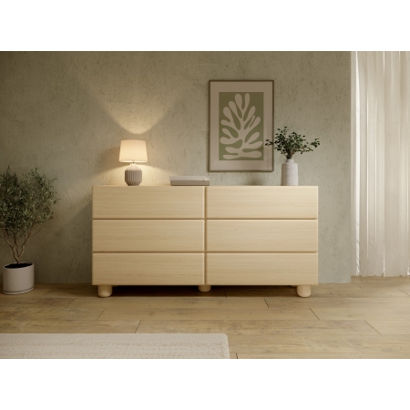 Komoda 160 cm 6 szuflad LUGO dąb vicenza